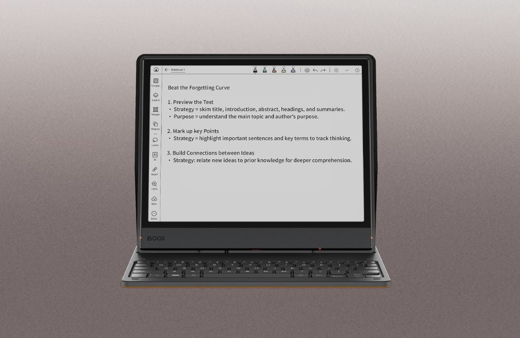Onyx Boox Note Air 5 C Magnetic case with keyboard Brown