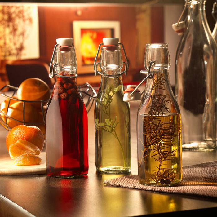 BOTTLE WITH HERMETIC CAP 250ML 1PCS BORMIOLI ROCCO SWING