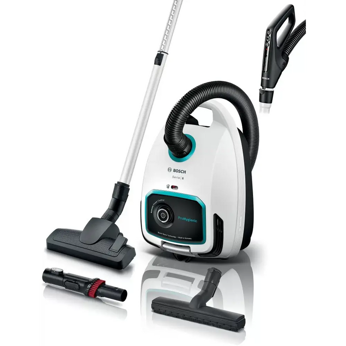 Bosch BGL6HYG1 Series 6 Vacuum cleaner with bag 4l ProHygienic Remote control UltraAllergy filter White