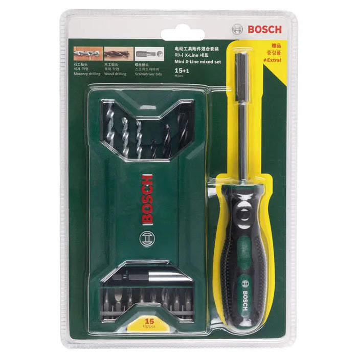BOSCH DRILL BITS AND SCREWDRIVER SET 15 PCS - Комплекти свредла<<<Консумативи за електроинструменти<<<Инструменти и