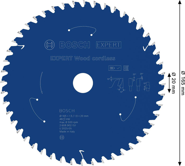CIRCULAR DISC WOOD 165 MM BOSCH EXP