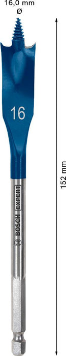 BOSCH EXP FLAT WOOD DRILL BIT 16 MM