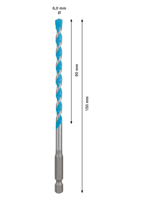 BOSCH EXPERT DRILL BIT HEX-9 MULTI 6MM