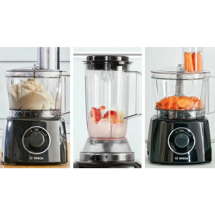 Bosch MCM3201B Kitchen machine MultiTalent 3 800 W BPA-free plastic bowl 2.3 l Double-sided stainless steel disc