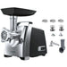 Bosch MFW67440 Meat mincer ProPower 2000W 3,5 kg/min nr. 8 3 sieves kebbe attachment shredder with 2 drums reverse