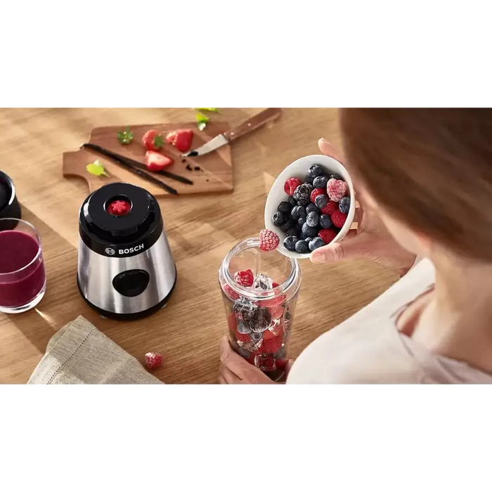 Bosch MMB2111M Blender VitaPower Series 2 0,6 L 450 W ToGo bottle from Tritan Stainless steel - Кухненски уреди<<<BOSCH