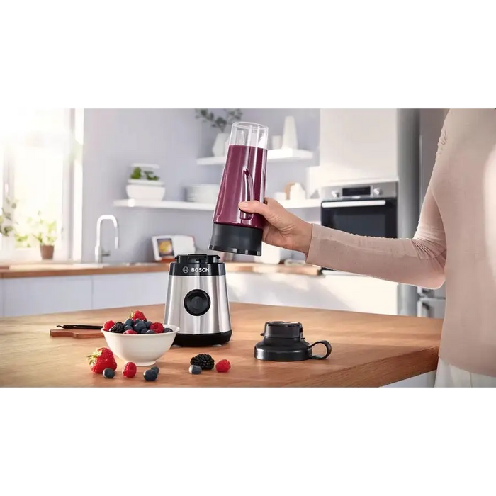 Bosch MMB2111M Blender VitaPower Series 2 0,6 L 450 W ToGo bottle from Tritan Stainless steel - Кухненски уреди<<<BOSCH