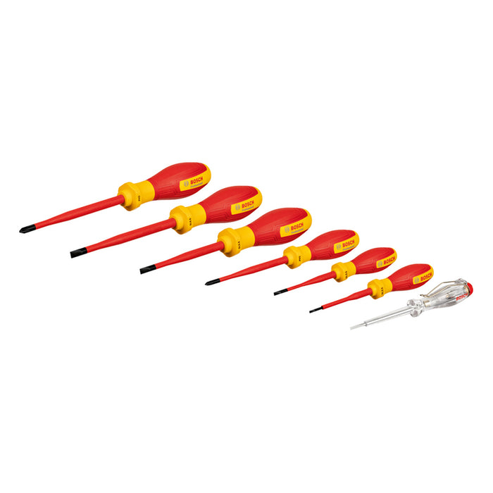 SET OF HIGH VOLTAGE SCREWDRIVERS BOSCH PROFESSIONAL 7 PIECES
