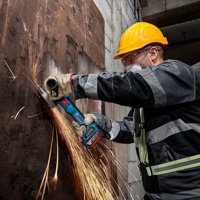 BATTERY BRUSHLESS ANGLE GRINDER BOSCH PROFESSIONAL GWS 18V-11 18 V, WITHOUT BATTERY AND CHARGER, 125 mm