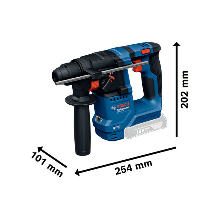BOSCH PROFESSIONAL GBH 18V-18 CORDLESS BRUSHLESS HAMMER 18 V, 1.50 J, SDS PLUS