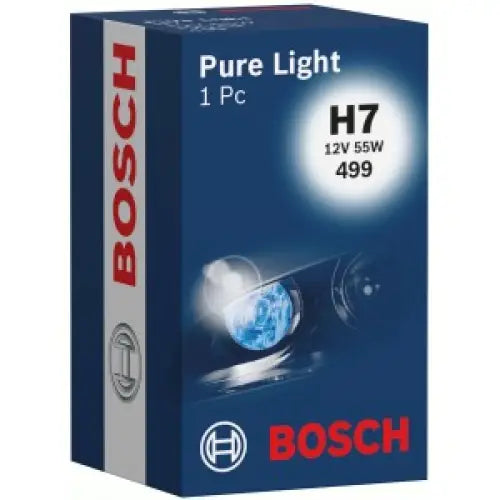 BOSCH PURE LIGHT H7 4000K 55W 12V CARTON BOX 1 PCS - АВТОАКСЕСОАРИ<<<MaxCar