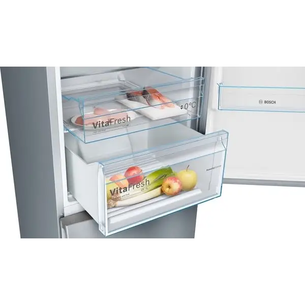 Bosch Serie 4 KGN39VIEB Fridge-Freezer Freestanding 368 L E Stainless Steel - Freestanding refrigerator-freezers
