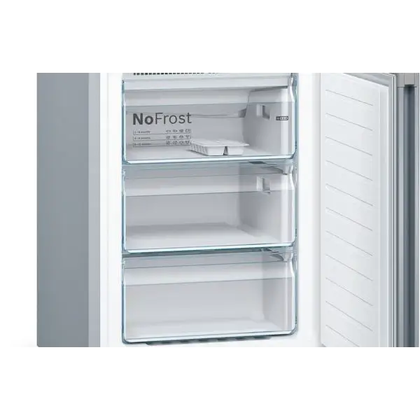 Bosch Serie 4 KGN39VIEB Fridge-Freezer Freestanding 368 L E Stainless Steel - Freestanding refrigerator-freezers