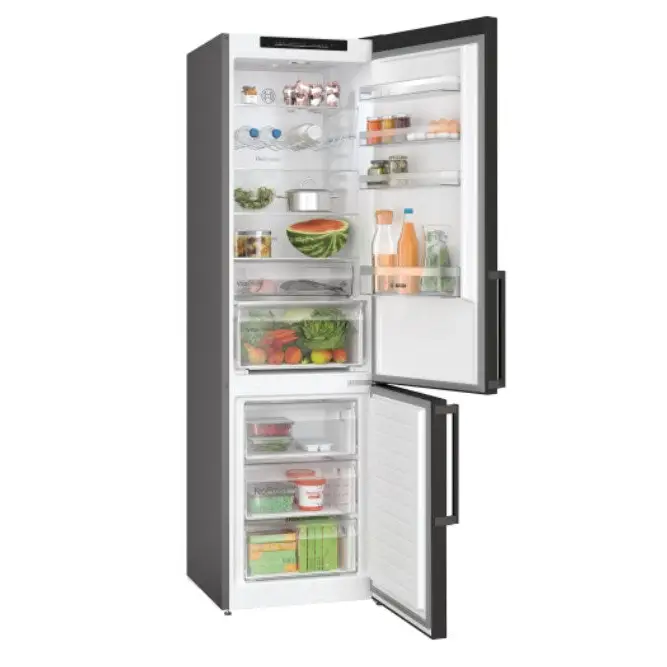 Bosch Serie 4 KGN39VXBT fridge-freezer Freestanding 363 L B Dark Inox - Freestanding refrigerator-freezers