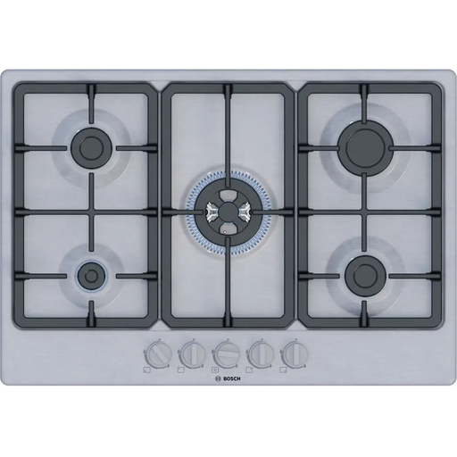 Bosch Serie 4 PGQ7B5K90 hob Stainless steel Built-in 75 cm Gas 5 zone(s) - Built-in hot platesAGD-PGZ<<<Home Appliance