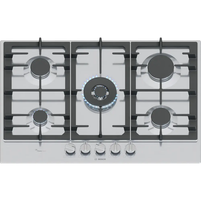 Bosch Serie 6 PCQ7A5I90 hob Stainless steel Built-in 75 cm Gas 5 zone(s) - Built-in hot platesAGD-PGZ<<<Home Appliance