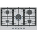 Bosch Serie 6 PCQ7A5I90 hob Stainless steel Built-in 75 cm Gas 5 zone(s) - Built-in hot platesAGD-PGZ<<<Home Appliance