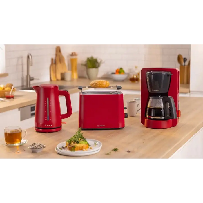 Bosch TAT3M124 toaster 2 slice(s) 950 W Red