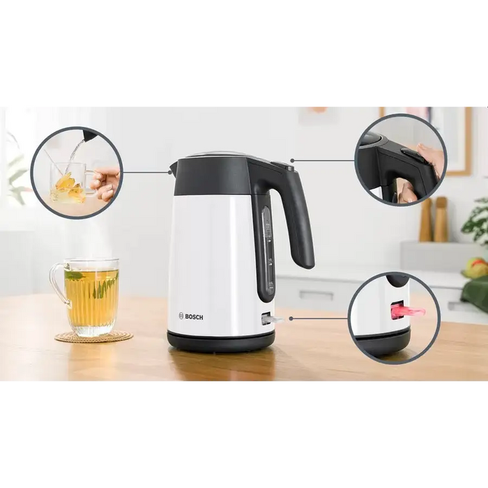 Bosch TWK7L461 Kettle 2400 W 1.7 l White - Кухненски уреди<<<BOSCH дребна електродомакинска