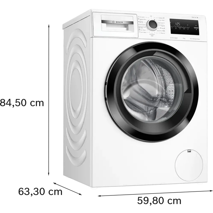 Bosch WAN24168BY SER4 Washing machine 8kg A 1200rpm 51/71dB(A) Iron Assist waveDrum 65l 6 options Sportswear