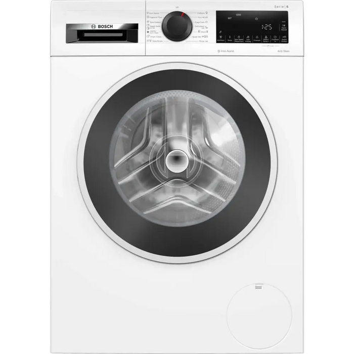 Bosch WGG242Z2BY SER6 Washing machine 9kg A 1200rpm 51/71dB(A) Iron Assist AntiStain 4 waveDrum 65l white-blackgrey