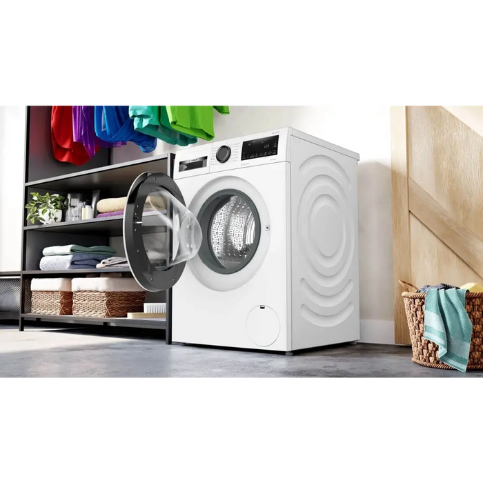 Bosch WGG242Z2BY SER6 Washing machine 9kg A 1200rpm 51/71dB(A) Iron Assist AntiStain 4 waveDrum 65l white-blackgrey