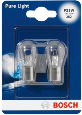 BOSCH PURE LIGHT P21W 4000K 21W 12V CARTON BLISTER X2 PCS