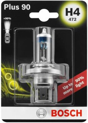 BOSCH PLUS 90% H4 3200K 55W 12V CARTON BLISTER 1 PCS