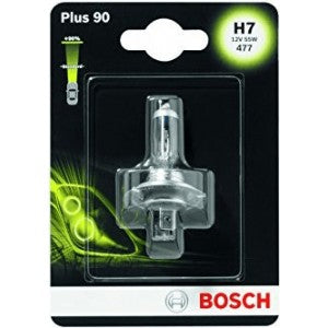 BOSCH PLUS 90% H7 3200K 55W 12V CARTON BLISTER 1 PCS