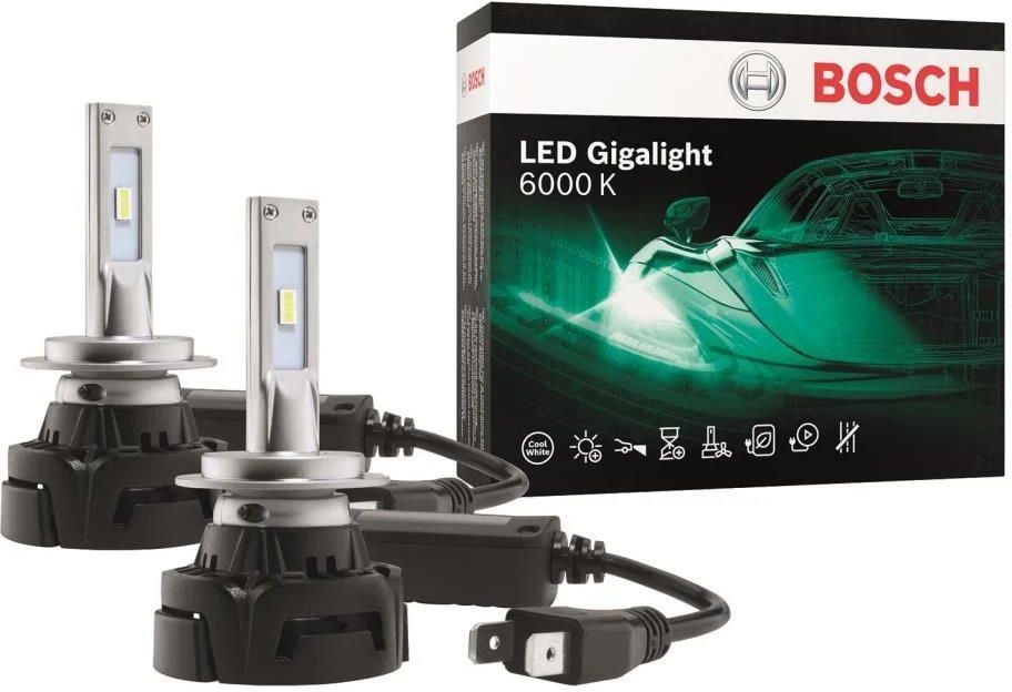 BOSCH GIGAWHITE H7 6000K 30W 12V CARTON BLISTER X2 PCS