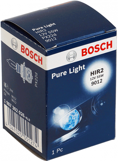 BOSCH PURE LIGHT HIR2 4000K 55W 12V CARTON BOX 1 PCS