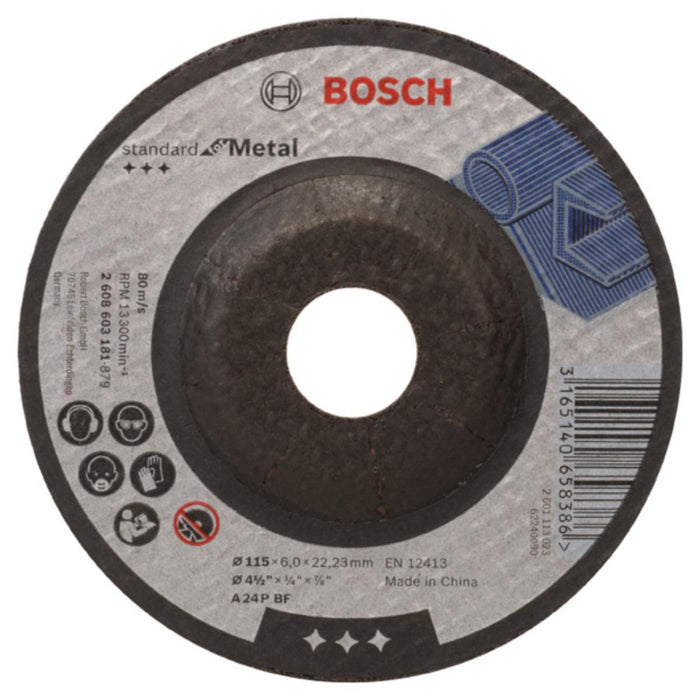 METAL GRINDING DISC 115X6MM BOSCH