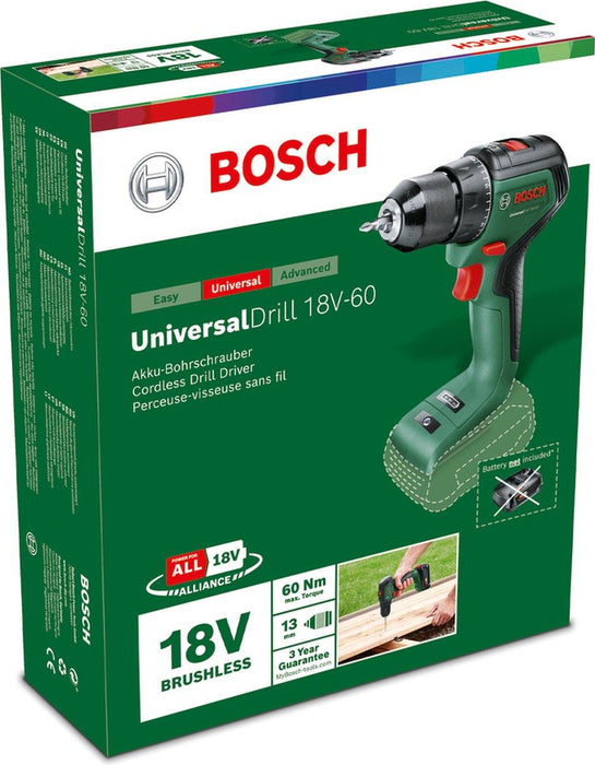 Electric screwdriver BOSCH UniversalDrill 18V 60 Nm