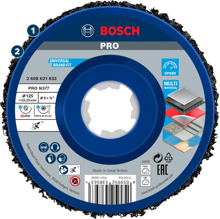 CLEANING DISC Ф125MM X-LOCK BOSCH