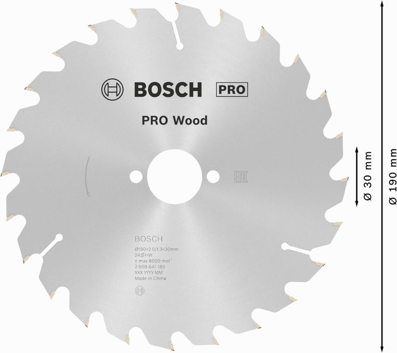 CIRCULAR BLADE FOR WOOD 190MM BOSCH