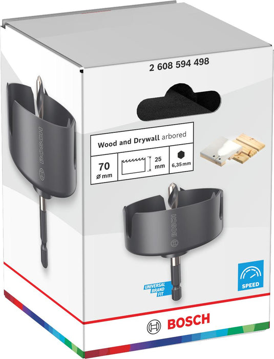 BOSCH WOOD & DRYWALL DRILL 70MM