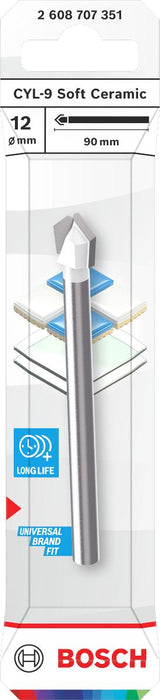 BOSCH DRILL BIT CYL-9 SOFT CERAMIC 12 MM