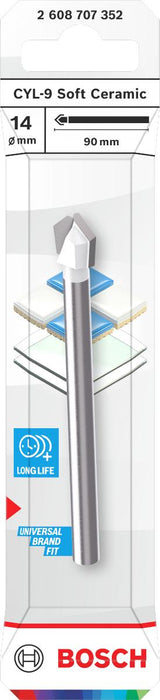 DRILL BIT CYL-9 SOFT CERAMIC BOSCH 14x90