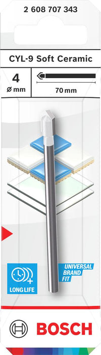 BOSCH DRILL BIT CYL-9 SOFT CERAMIC 4 MM