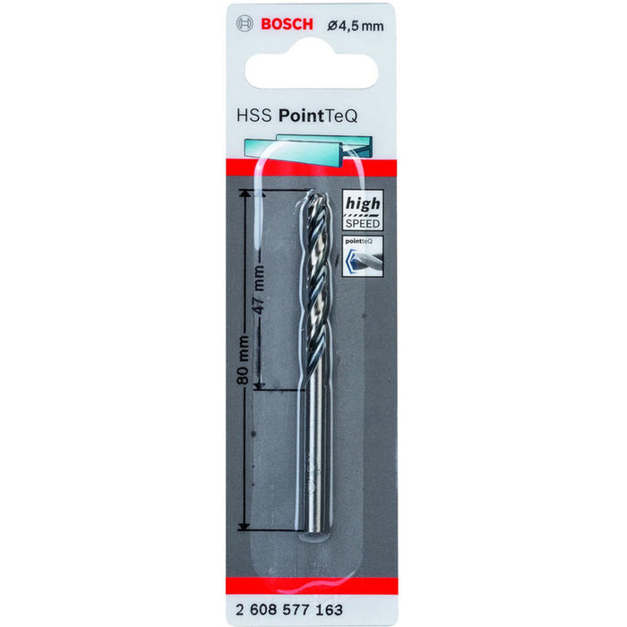 METAL DRILL BOSCH HSS PointTeQ 4.5x47x80