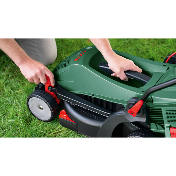 ELECTRIC MOWER BOSCH UNIVERSALROTAK 34-405 1300 W, MOWING WIDTH 34.00 cm, MAX MOWING HEIGHT 70 mm
