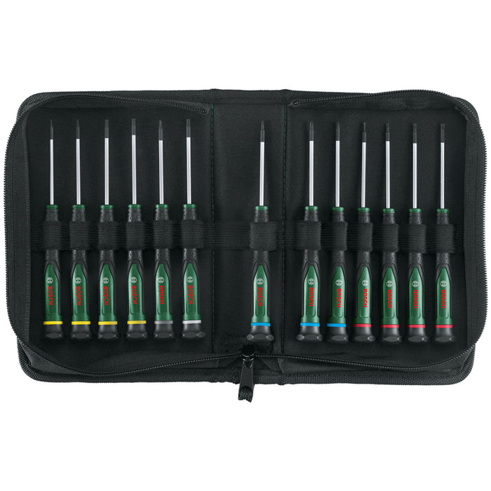 SET OF PRECISION SCREWDRIVERS BOSCH 13 PIECES
