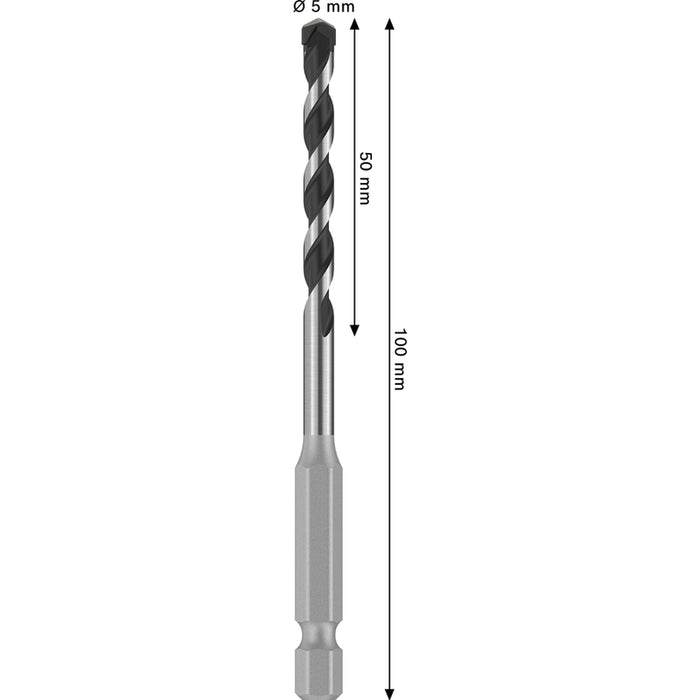 METAL DRILL BIT HEX-5 BOSCH 5x50x100