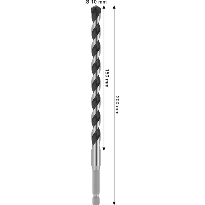 METAL DRILL BIT HEX-5 BOSCH 10x150x200