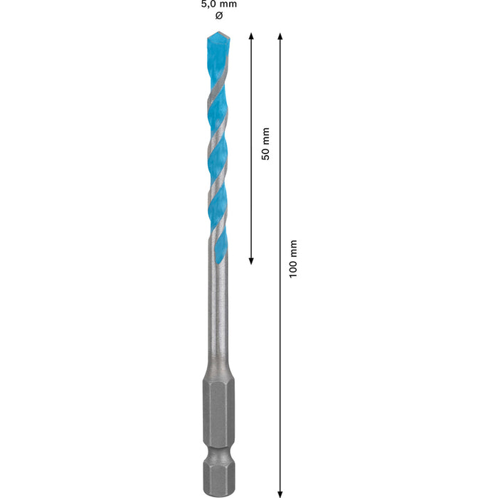 UNIVERSAL DRILL HEX-9 MULTI BOSCH 5x50x100