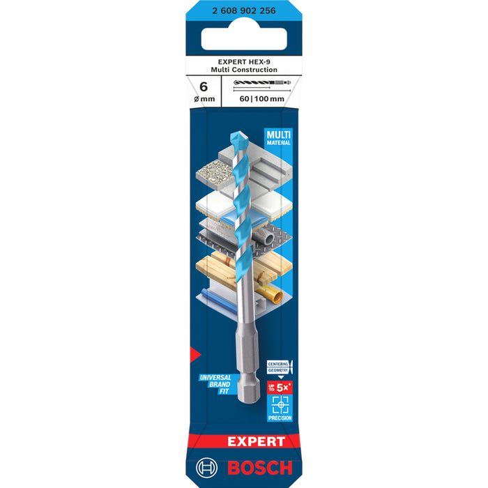 UNIVERSAL DRILL HEX-9 MULTI BOSCH 6x60x100