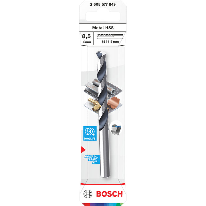 METAL DRILL BOSCH HSS 8.5x75x117