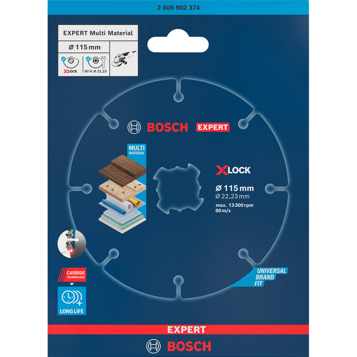 CARBIDE CUTTING DISC 115 MM BOSCH MULTI WHEEL X-LOCK