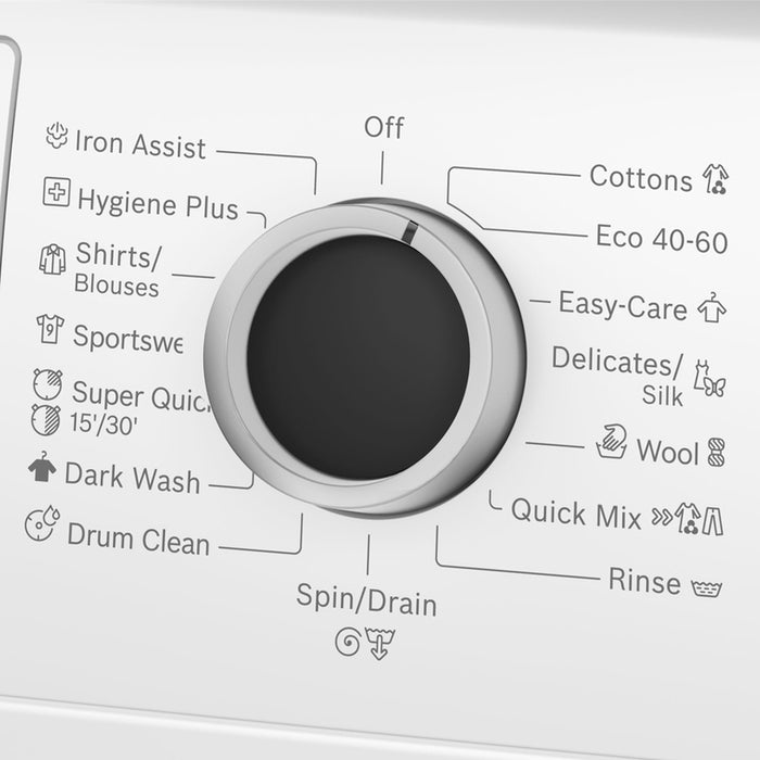 Bosch WAN2826NBY, SER4, Washing machine 9kg, A, 1400rpm, 51/72dB(A), Iron Assist, waveDrum 65l, 7 options, Rinse Plus, silver-blackgrey door