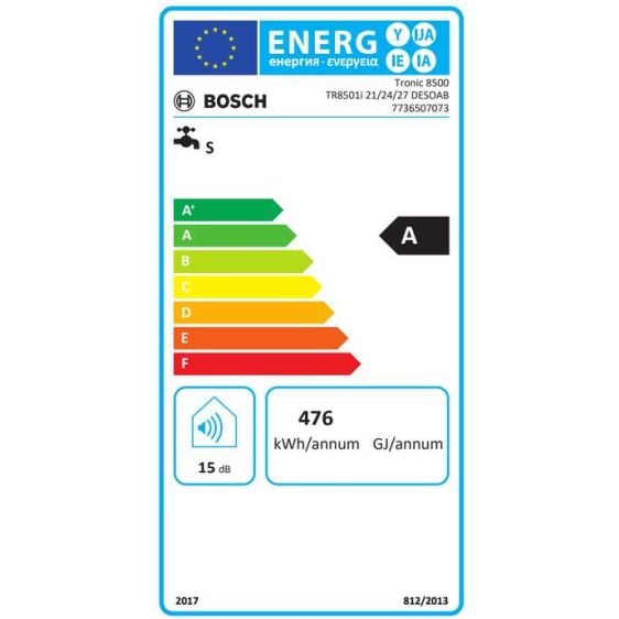 Flow water heater BOSCH Tronic TR8501i 21/24/27 DESOB, 27 kW